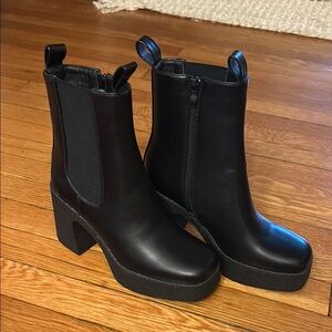 Black Platform Ankle Boots